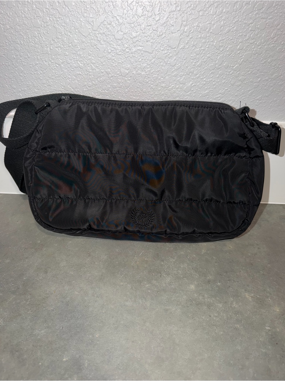 PINK mini hobo bag black